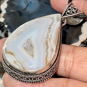 Crazy Lace Agate Pendant 2 1/4”